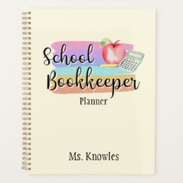 School Bookkeeper Colorful Planner Planer