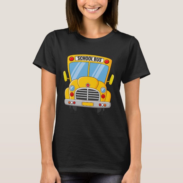 School Bus Costume Boys Girls Kids Halloween Bus D T-Shirt (Vorderseite)