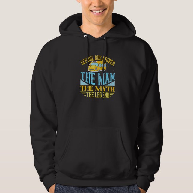 School Bus Driver Man Myth Legend backpack graphic Hoodie (Vorderseite)