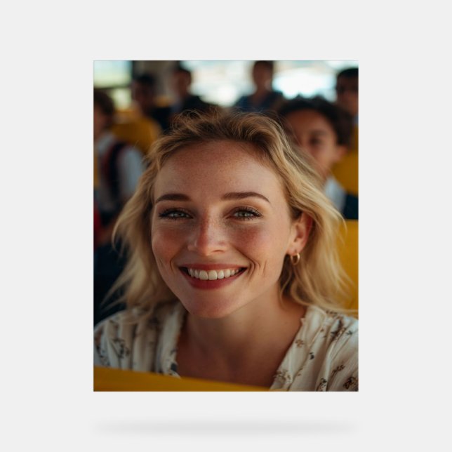 School Bus Driver Photo Customize Acrylschild (Vorderseite)