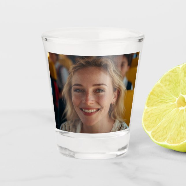 School Bus Driver Photo Customize Schnapsglas (Vorderseite)