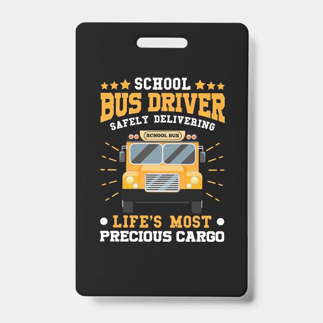 School Bus Driver Safely Delivering Ausweis (Vorderseite)