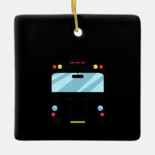 School Bus Driver Simple Halloween Anzug Kids Keramikornament