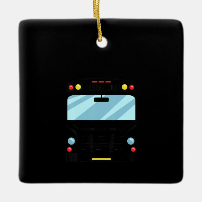 School Bus Driver Simple Halloween Anzug Kids Keramikornament (Vorderseite)