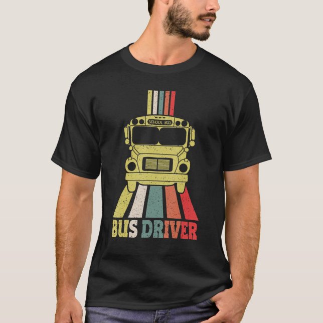 School Bus Driver Vintage Bus Driver T-Shirt (Vorderseite)
