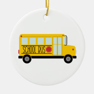 School Bus Keramik Ornament