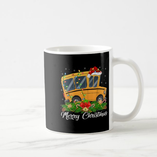 School Bus Lover Matching Santa Hat School Bus Chr Kaffeetasse (Rechts)