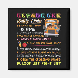 school bus safety rules magnet