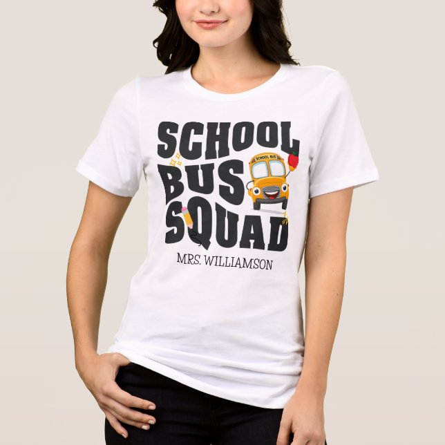 School Bus Squad Tri-Blend Shirt (Vorderseite)