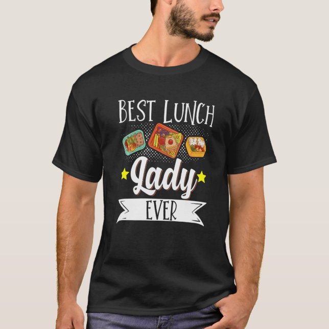 School Cafeteria Worker Lunch Lady Food Tray Best  T-Shirt (Vorderseite)