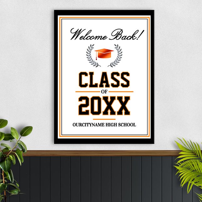 School Colors Class Reunion Welcome Poster (Von Creator hochgeladen)