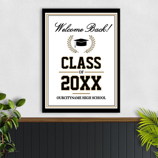 School Colors Class Reunion Welcome Poster (Von Creator hochgeladen)