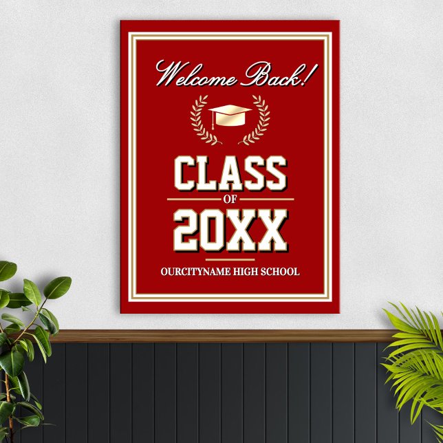 School Colors Class Reunion Welcome Poster (Von Creator hochgeladen)
