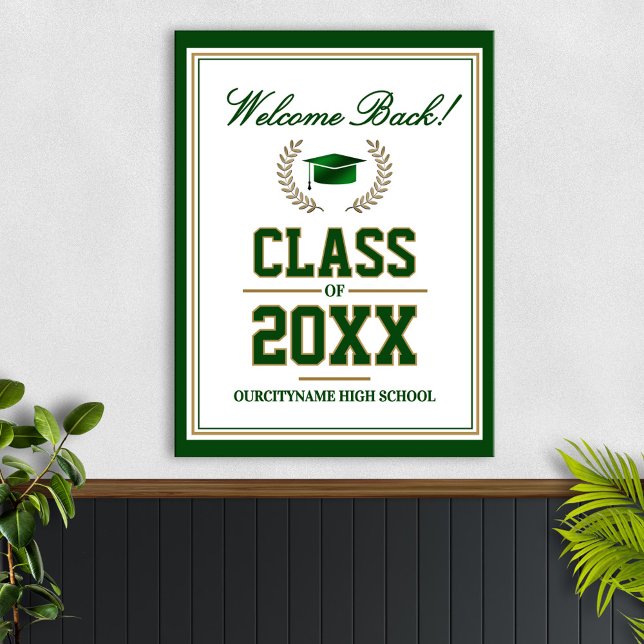 School Colors Class Reunion Welcome Poster (Von Creator hochgeladen)