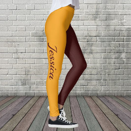 School COLORS Maroon und Gold Leggings Cheerleader