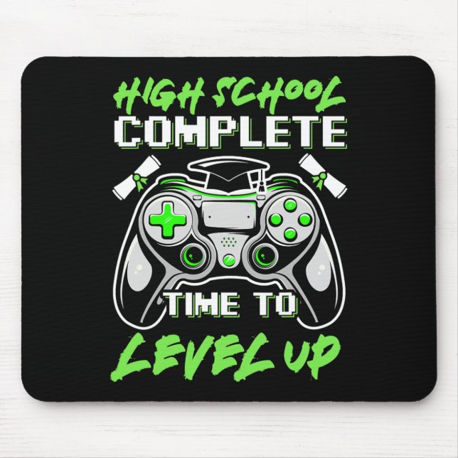 School Complete Gaming Apparel Gaming Shirt Funny Mousepad (Vorne)