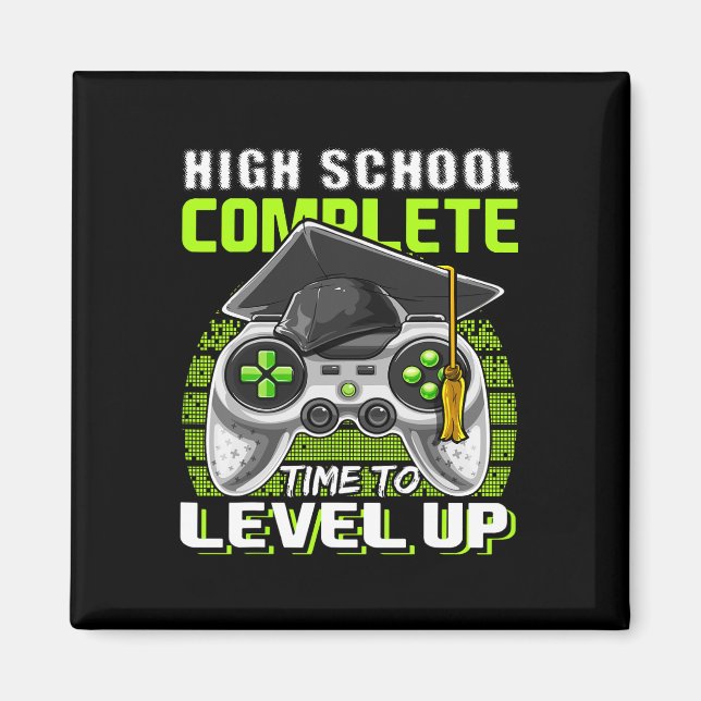 School Complete Video Game Senior Abschluss Gift Magnet (Vorne)