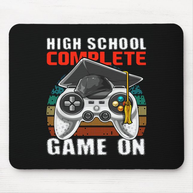 School Complete Video Game Senior Abschluss Gift Mousepad (Vorne)