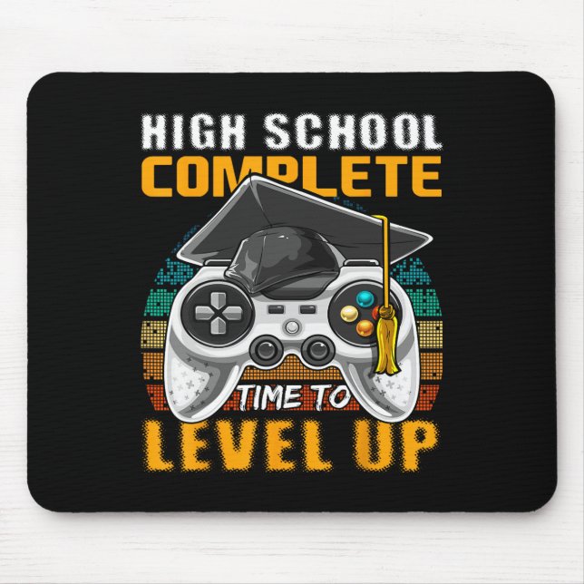 School Complete Video Game Senior Abschluss Gift Mousepad (Vorne)