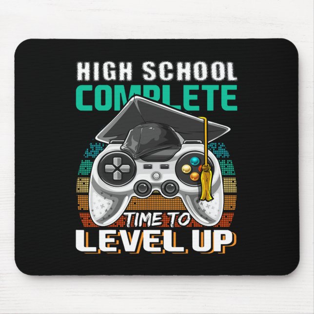 School Complete Video Game Senior Abschluss Gift Mousepad (Vorne)