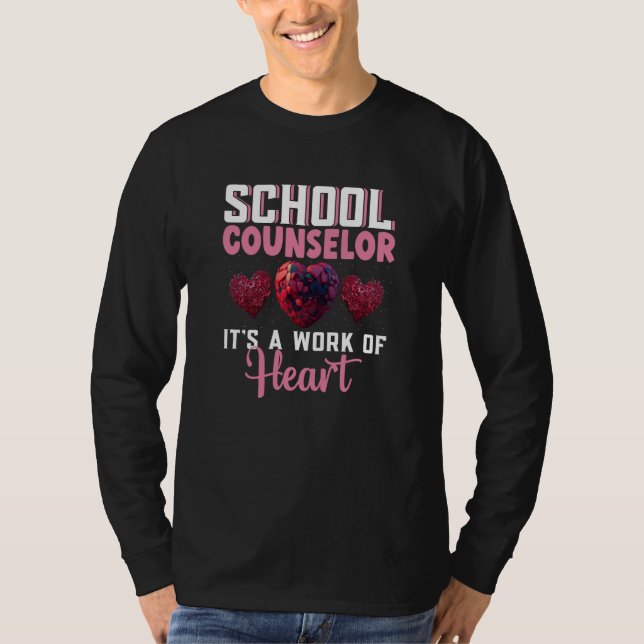 School Counselor Appreciation Valentine's Day Scho T-Shirt (Vorderseite)