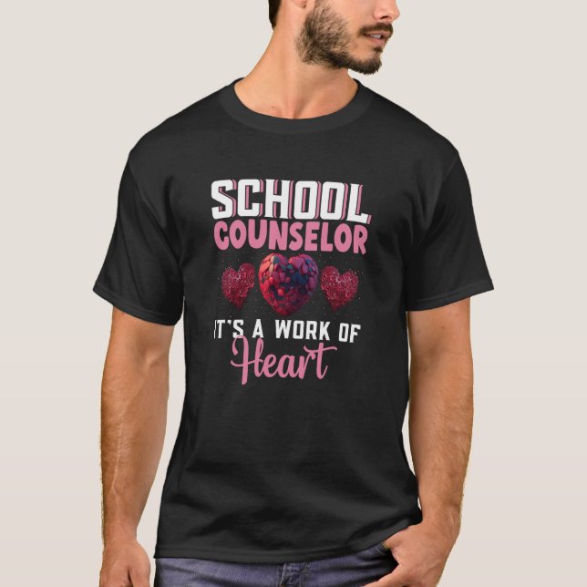 School Counselor Appreciation Valentine's Day Scho T-Shirt (Vorderseite)