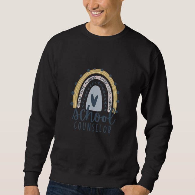 School Counselor Every Voice Matters Elementary Mo Sweatshirt (Vorderseite)