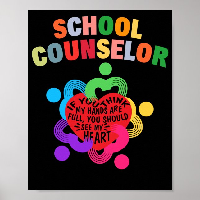 School Counselor Full Heart Appreciation Poster (Vorne)