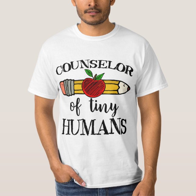School Counselor of Tiny Humans Back To School Gui T-Shirt (Vorderseite)