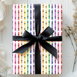 School Crayons Fun Kids Lehrerin Muster Geschenkpapier
