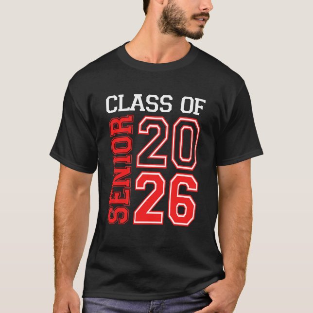 School Graduation Senior Class Of 2026 Senior Grad T-Shirt (Vorderseite)