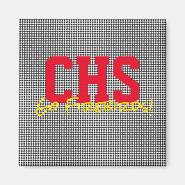 School INITIALS Sportteam NAME Fan Fun Magnet