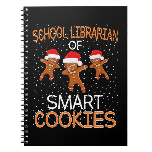 School Librarian Mart Cookies Weihnachtsgeschenk Notizblock (Vorderseite)