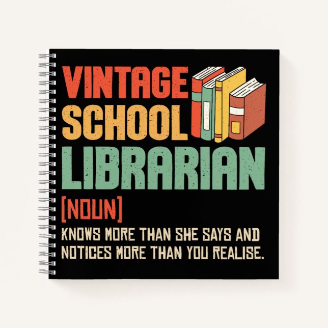 School Librarian Pronunciation Funny Notizbuch (Vorderseite)