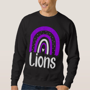 School Lions Mascot Rainbow Lion Sports Spirit Sweatshirt