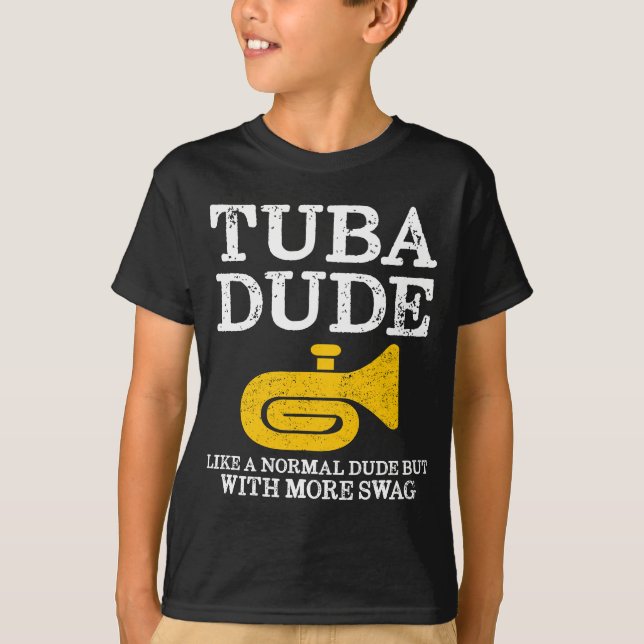 School Marching Band Funny Tuba T-Shirt (Vorderseite)