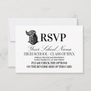 School Mascot Class Wiedersehen RSVP Karte