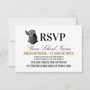 School Mascot Class Wiedersehen RSVP Karte