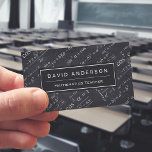 School Math Teacher Mathematics Formula Chalkboard Visitenkarte<br><div class="desc">Make a lasting impression with this "School Math Teacher Mathematics Formula Chalkboard Business Card". Perfect for math teachers, this business card features a chalkboard design with mathematical formulas displayed prominently. The sleek lines and professional look make it a great choice for any educator looking to stand out in the field....</div>