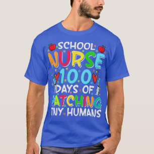 School Nurse 100 Tage Patchen winziger Menschen T-Shirt