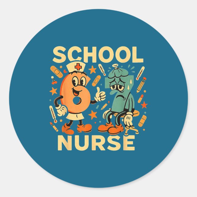 School Nurse 67 Medical Magic Runder Aufkleber (Vorderseite)