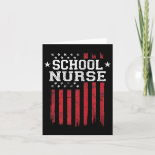 School Nurse American Flag Usa Patriot Patriotic Karte