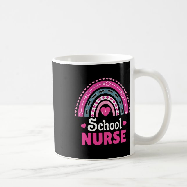 School Nurse Boho Rainbow Kaffeetasse (Rechts)
