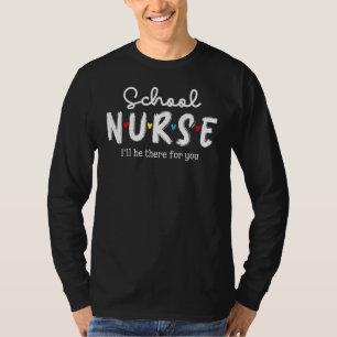 School Nurse Kariert Red Liebe Heart Stethoscope R T-Shirt