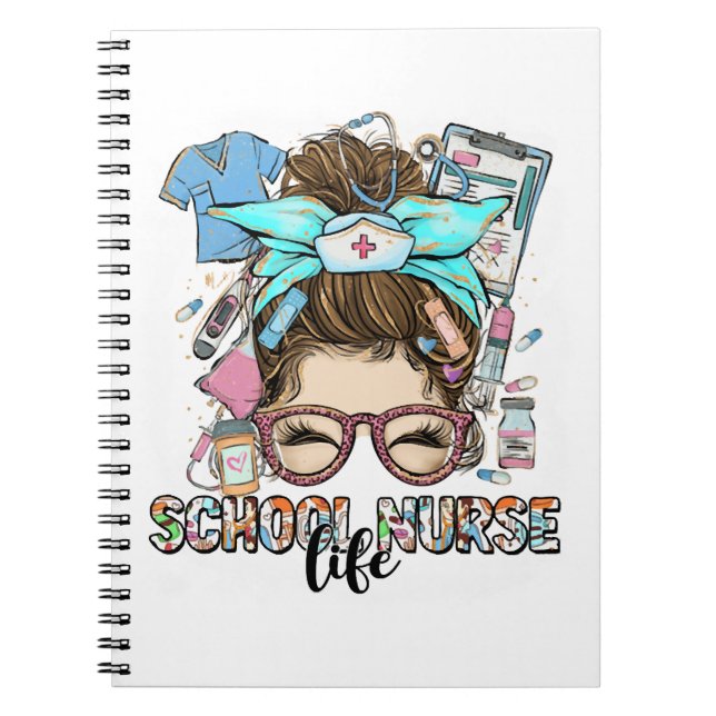 School Nurse Life Messy Bun Notizblock (Vorderseite)