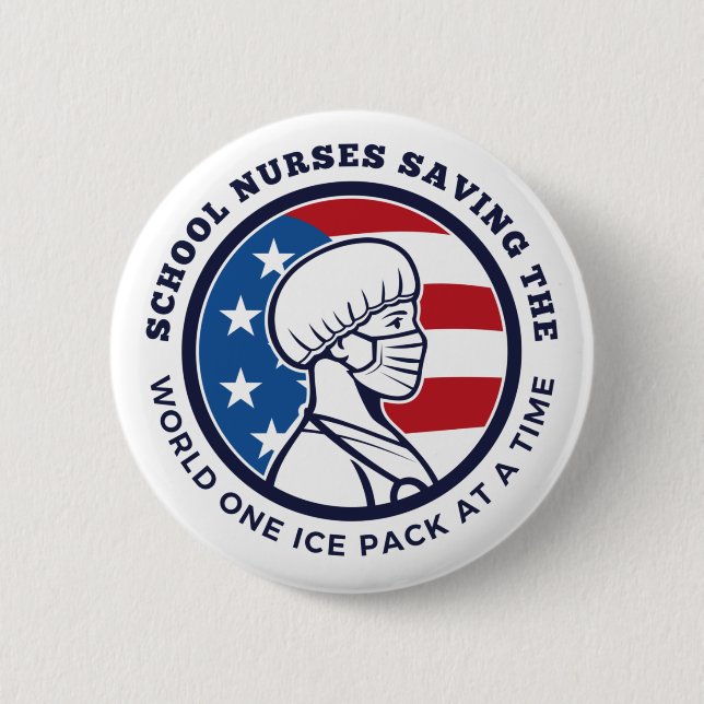 School Nurses Saving The World One Ice Pack Button (Vorderseite)