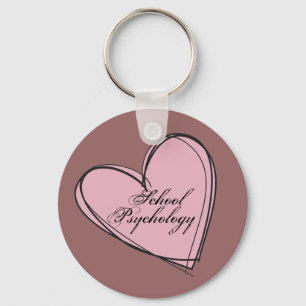 School Psychology Heart Key Chain Schlüsselanhänger