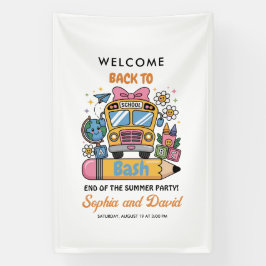 School’s Back Bash! Editable End of Summer Party Banner