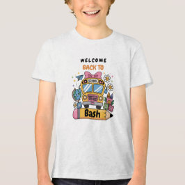 School’s Back Bash! Editable End of Summer Party Tri-Blend Shirt