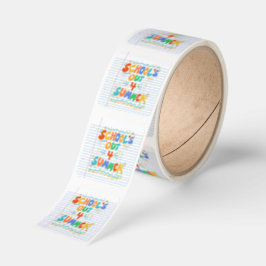 School’s Out Loose Leaf Paper Quadratischer Aufkleber